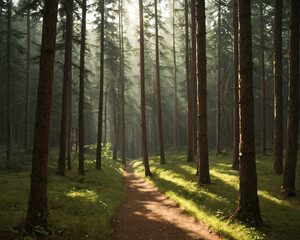 Fototapeta premium serene_forest_path