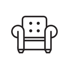 Chair icon symbol vector image illustration