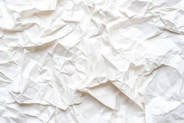 Obraz premium White crumpled paper texture background.
