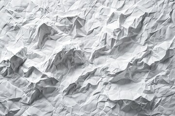Fototapeta premium White crumpled paper texture background.