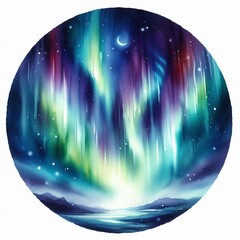 Watercolor Aurora Mimicking the aurora borealis using watercolor