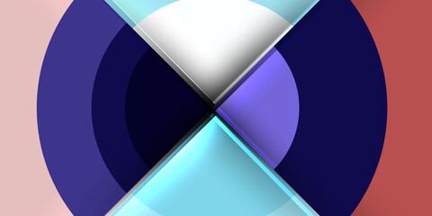 Circle and semi circle geometric background. Vector Illustration For Wallpaper, Banner, Background, Card, Book Illustration, landing page