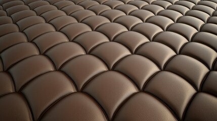 Obraz premium Brown Leather Upholstery Texture Luxury Background Elegant Design Seamless Pattern
