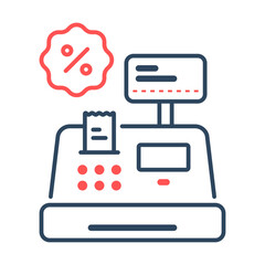 Cashier icon. cashier, payment, transaction, store, checkout, business, grocery, machine, supermarket, money. Vector icon illustration