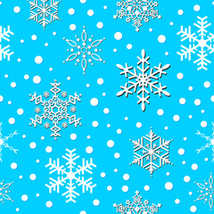 Snowflakes Seamless Pattern.Christmas texture for print, wrapping paper, design, fabric, decor
