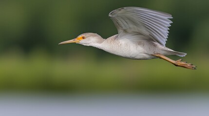 Fototapeta premium Grey headed Swamphen in Flight over Wetlands Bird Wildlife Nature Photography