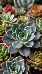 close up of a succulent fllower