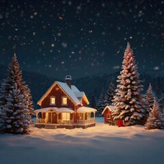 Naklejka premium Christmas tree in the city