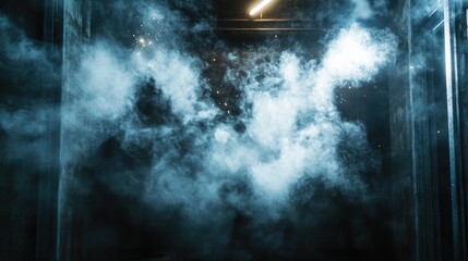 Naklejka premium Abstract industrial background with sparks and smoke. , human enhanced