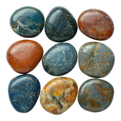 Colorful Polished Stones Smooth River Rocks Natural Texture Spa Background