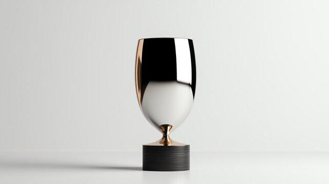 Modern trophy design with polished gold and silver elements