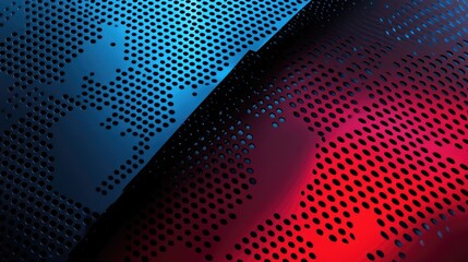 Abstract red and blue gradient geometric diagonal layer on black background. abstract red and black are light pattern with the gradient is the with floor wall metal texture. fashion pop art gradient