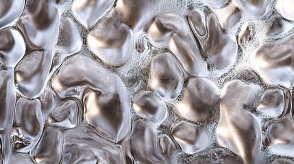 Detailed Close-Up of Frosty Ice Cubes on a Surface