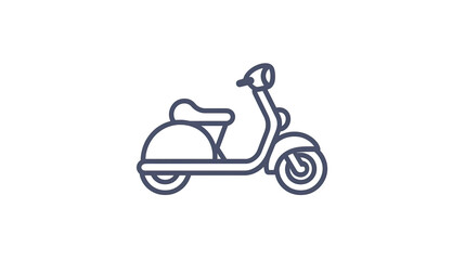 Obraz premium A simple graphic illustration of a scooter, representing urban transport and leisure.