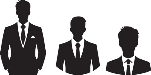 Businessman Silhouette design, Corporate Person, front view