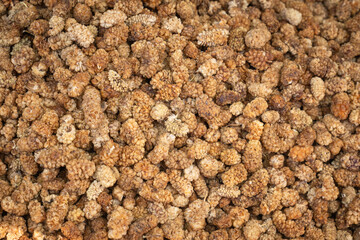 dried white mulberry fruits. sold in the market.