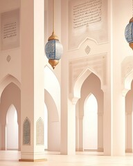 elegant peaceful mosque interior