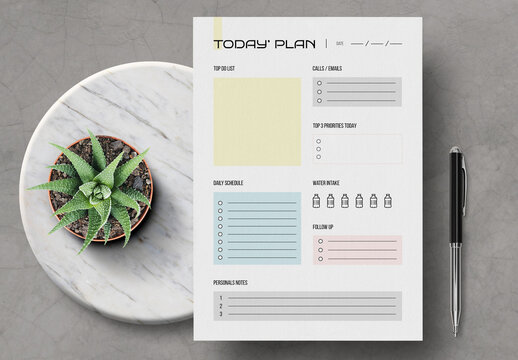 Daily Planner Layout