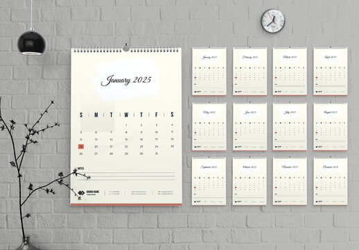 Minimal 2025 Calendar Layout