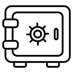 Safe box single icon