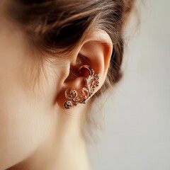 woman, beauty, piercing, ear, nose, jewelry, face, eyes, makeup, fashion, model, make-up, eye, close-up, skin, lips, closeup, cosmetics, eyelashes, glamour, people, sensuality, up, make, style, hair, 