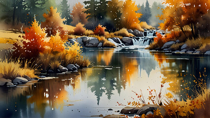 watercolor Thanksgiving background