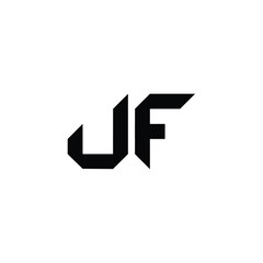 JF monogram logo design letter text name symbol monochrome logotype alphabet character simple logo