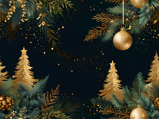 christmas background with christmas tree