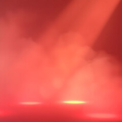 a red light that is on a red surface