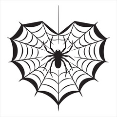 spyder net silhouette vector on white background without spider