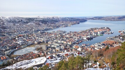 Fototapeta premium Beautiful coast during winter season at Norway.
