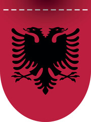 Illustration of Albania National Flag