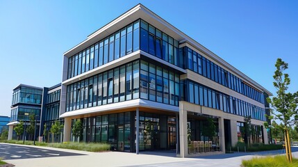 Obraz premium Modern Office Building Complex on a Sunny Day