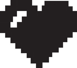 Fototapeta premium pixel heart art