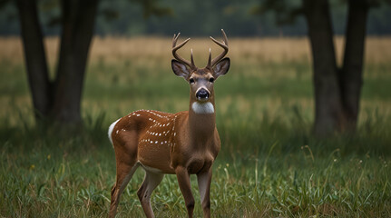 deer in the jungle. Genrative.ai 