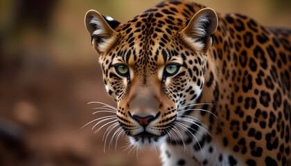 Fototapeta premium A close-up image of leopard, cheetah and wild animals.