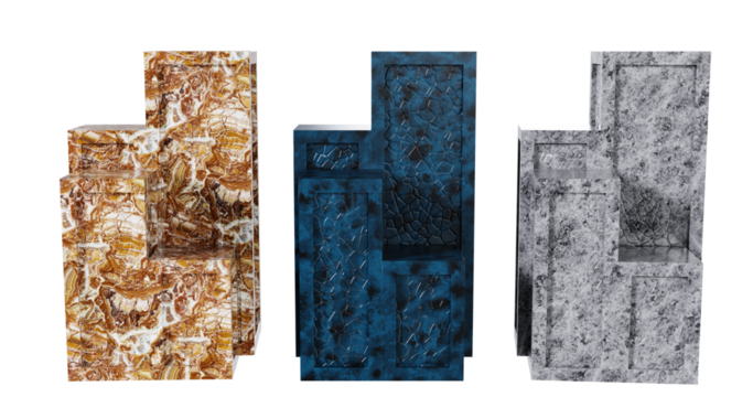 Stone wall texture variations