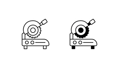 Obraz premium Cutting Mechine icon design with white background stock illustration