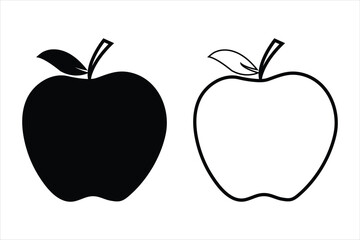 Fototapeta premium Apple icon isolated on white background