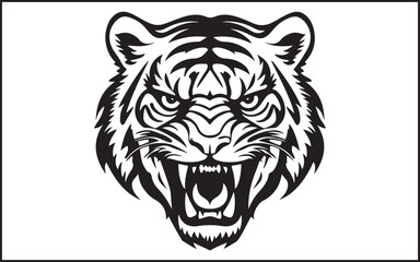 Fototapeta premium tiger head vector