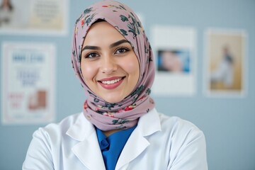 portrait of a Muslim female doctor