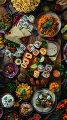 Global Gastronomy: A Photogenic Display of Diverse International Recipes