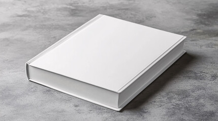 Fototapeta premium A blank book isolated on a grey background, ready for your design.