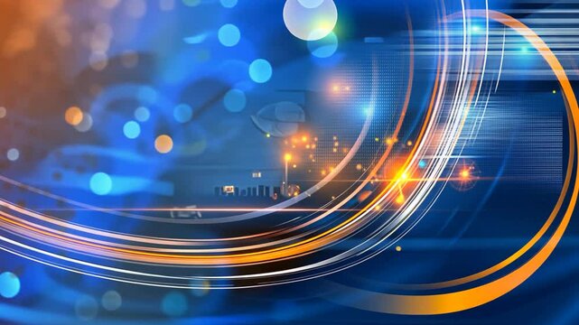 gold blue strip, geometric shape fractal minimalist motion abstract, background