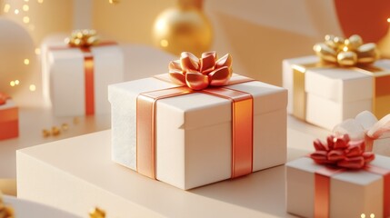 Giftboxes. Premium beautiful gift background