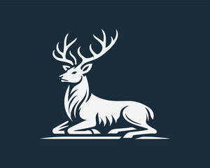 Fototapeta premium Deer logo design icon vector illustration