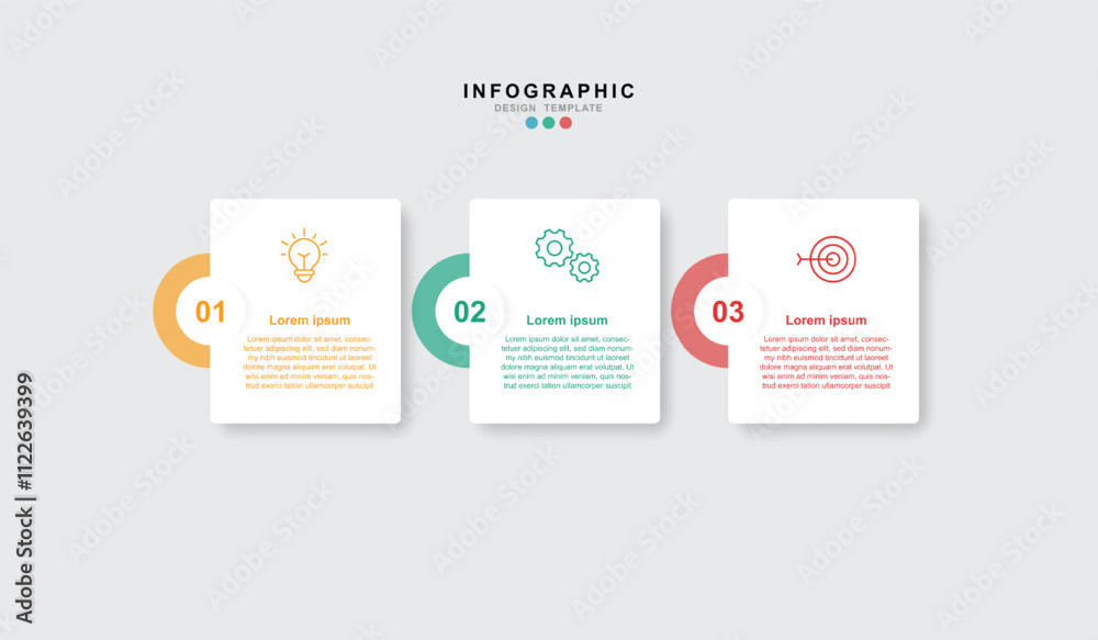 Leinwandbilder vector infographic label design template . process diagram with icons and 3 options or steps.