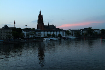 Fototapeta premium Business district - Skyline - Frankfurt am Main - Hessen - Germany