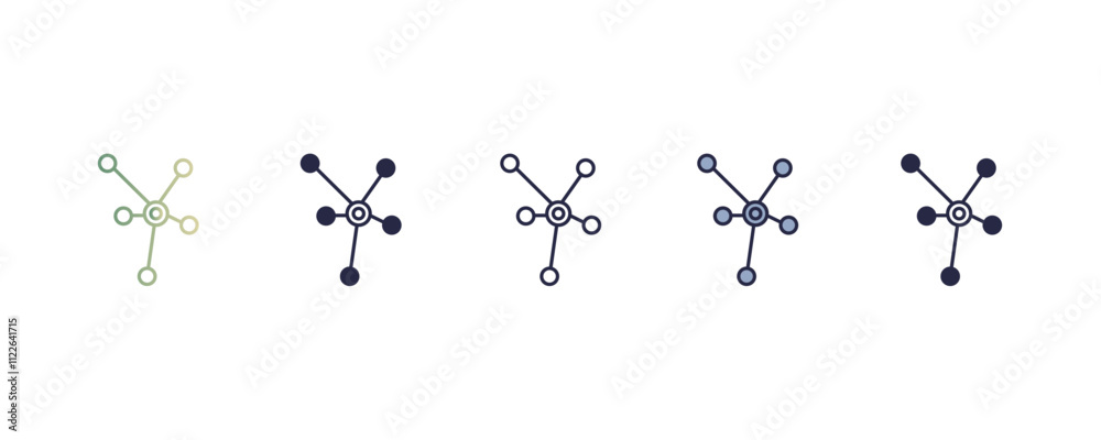 Aufkleber rotating arrows gradient, line, filled, colored icon. editable vector from user interface concept. f