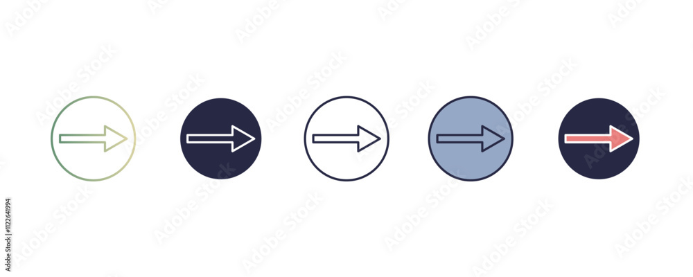 Poster arrow with scribble gradient, line, filled, colored icon. editable vector from user interface concep